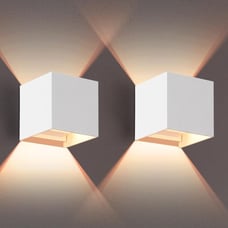 2 PCS White Outdoor Wall Mounted Sconces