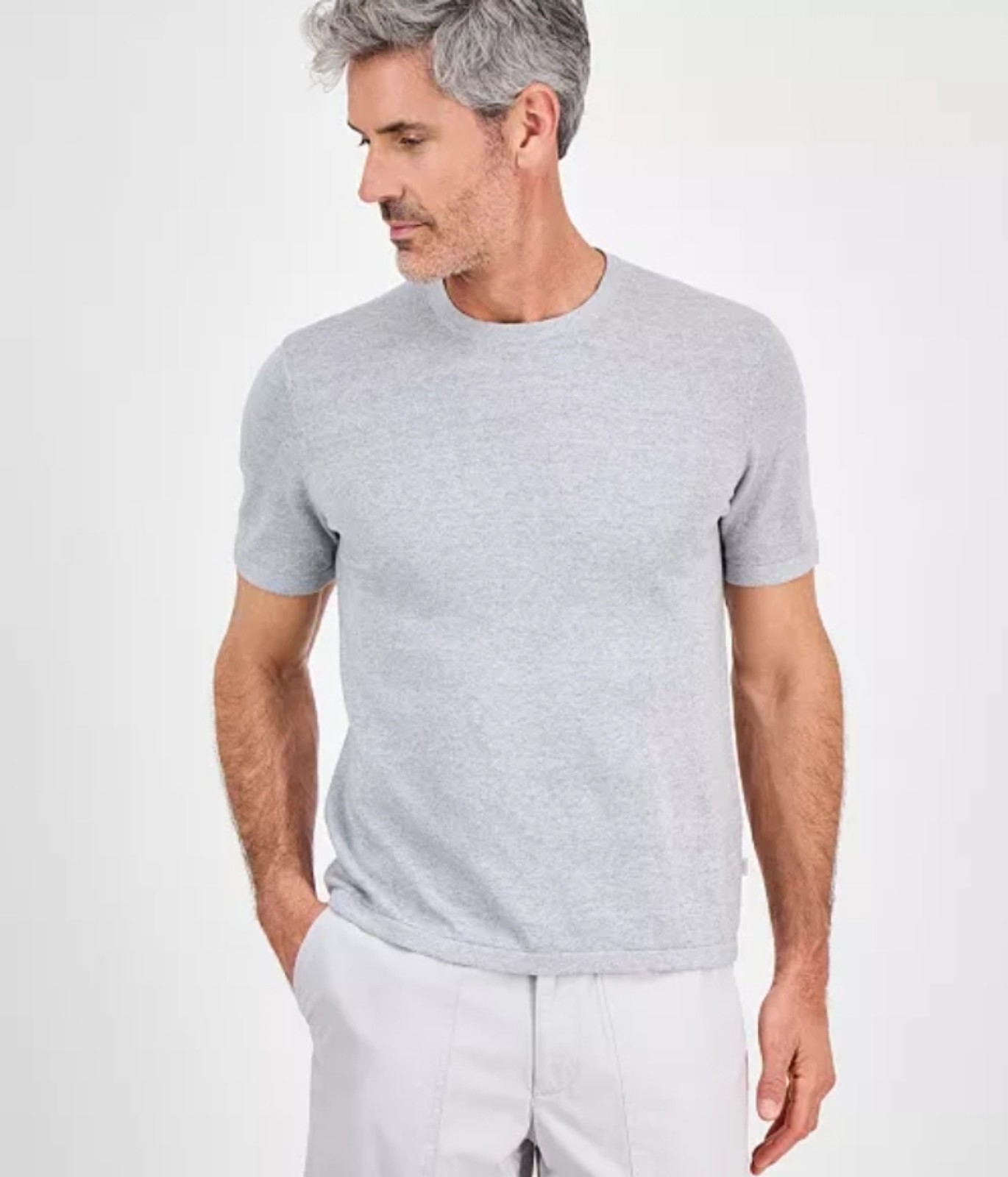 Michael Kors Men's Short Sleeve Crewneck Jersey T-Shirt - Size Small Color Grey