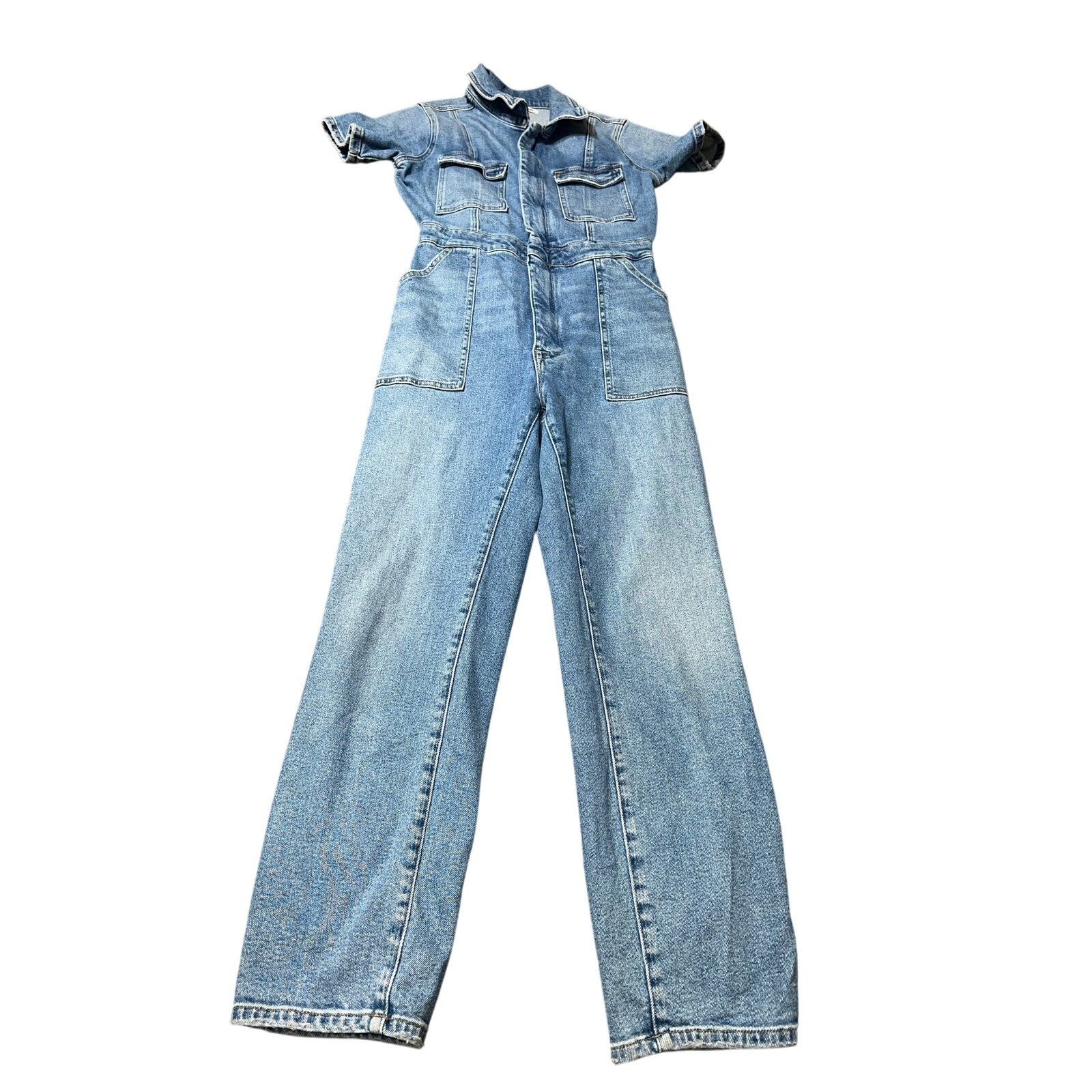 Good American Fit For Success Jean Jumpsuit Size 2