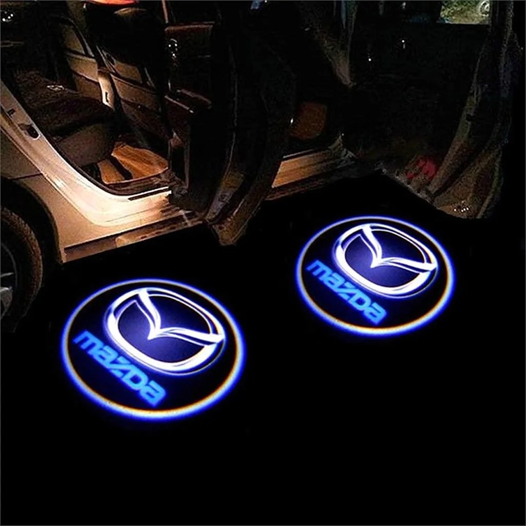 2 LED Door Shadow Courtesy Laser Projectors Puddle Lights For MAZDA 6 2014-2017