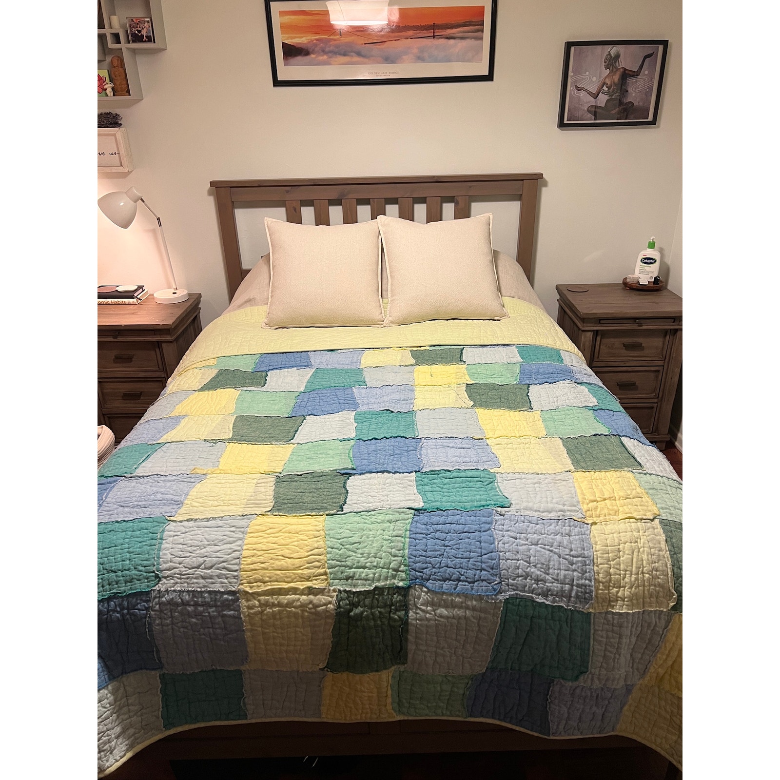 The Company Store 2008 King Patchwork Quilt 104 x96 Reversible Coverlet