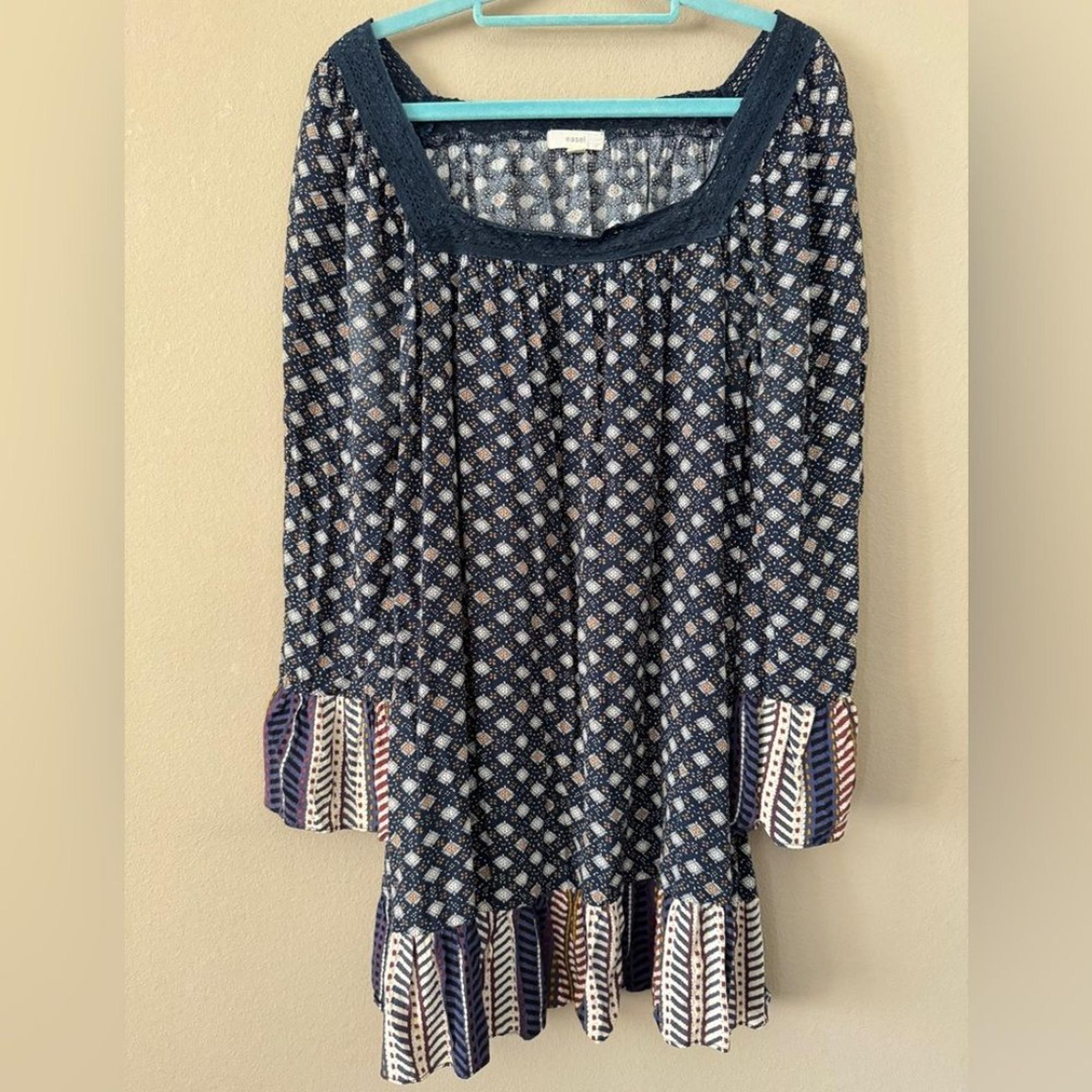 Easel Anthropologie Tunic Oversized Blouse Top Size S