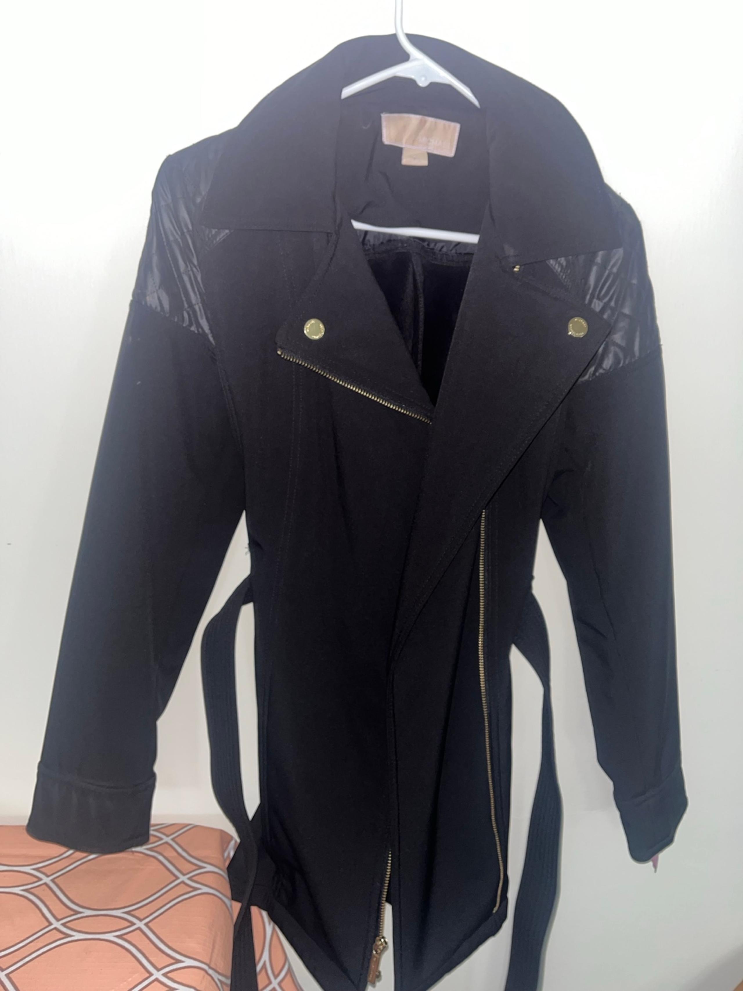 Michael Kors Black Long Trench Coat