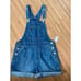 New Gap Denim Shortalls Overalls XS Jeans tags medium indigo shorts