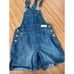 New Gap Denim Shortalls Overalls XS Jeans tags medium indigo shorts
