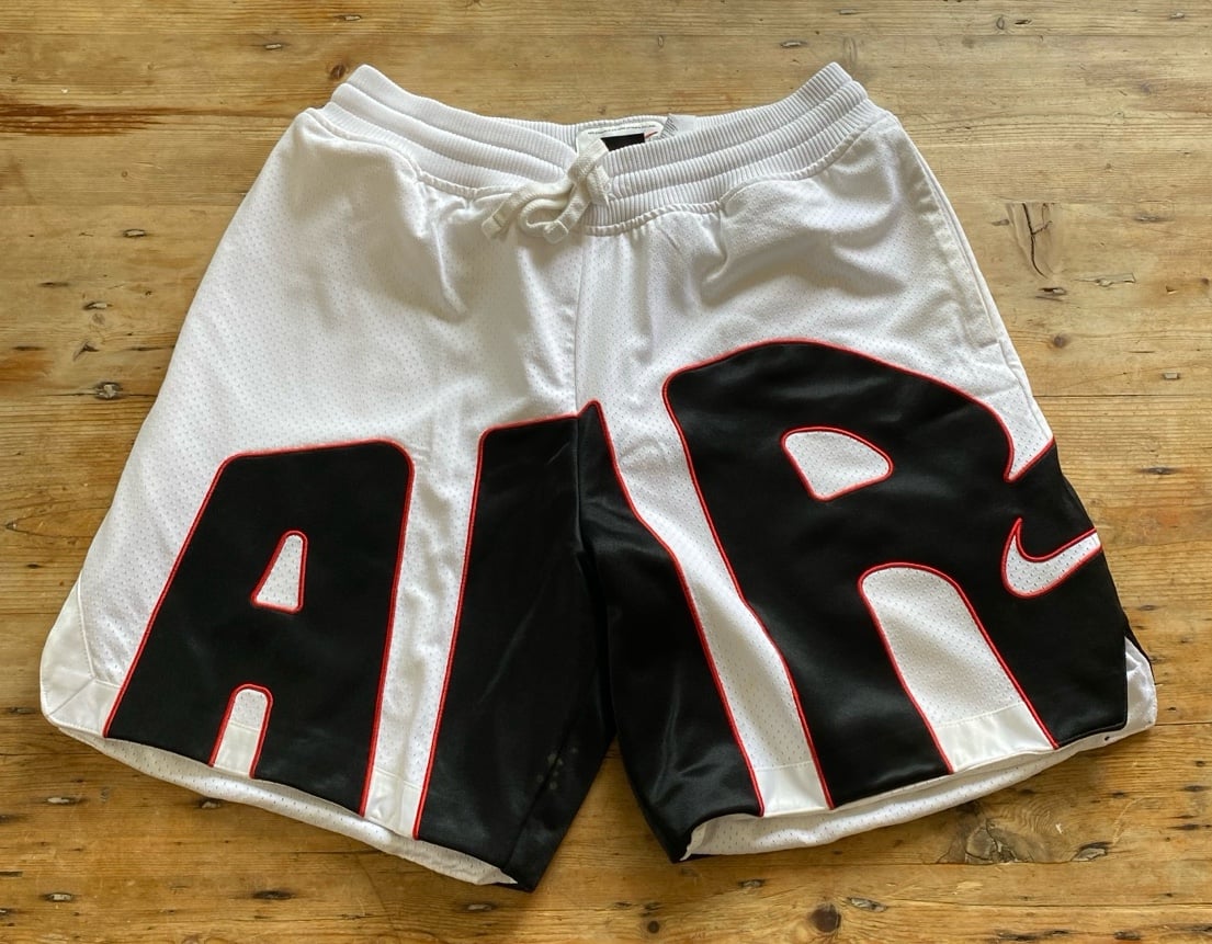 Nike Air Max More Uptempo White Basketball shorts sz L New No Tags
