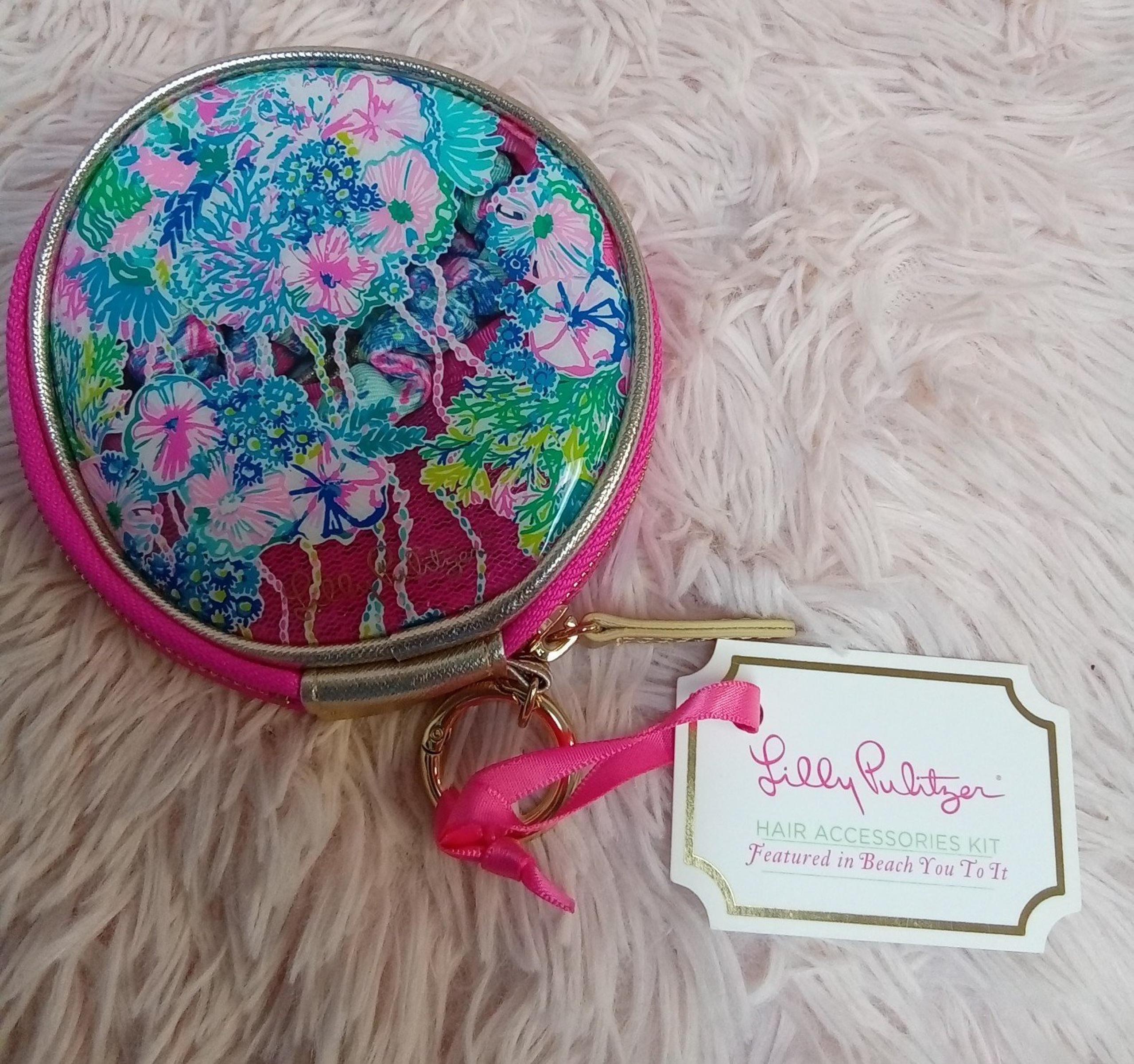 Lilly Pulitzer Hair Accessories Kit Beach Travel in Bag Nwt