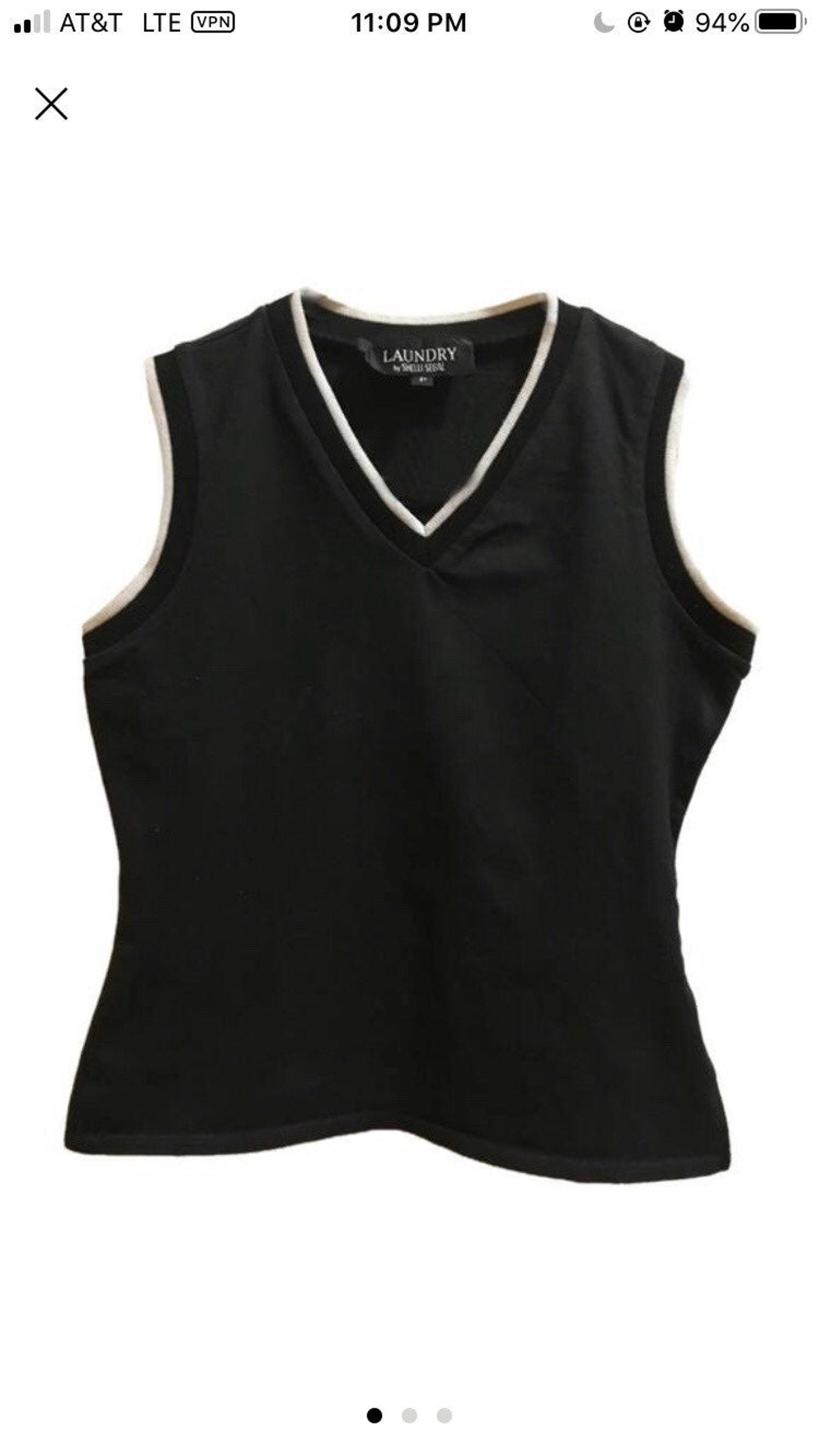 Laundry by Shelli Segal Black Tank Top/C