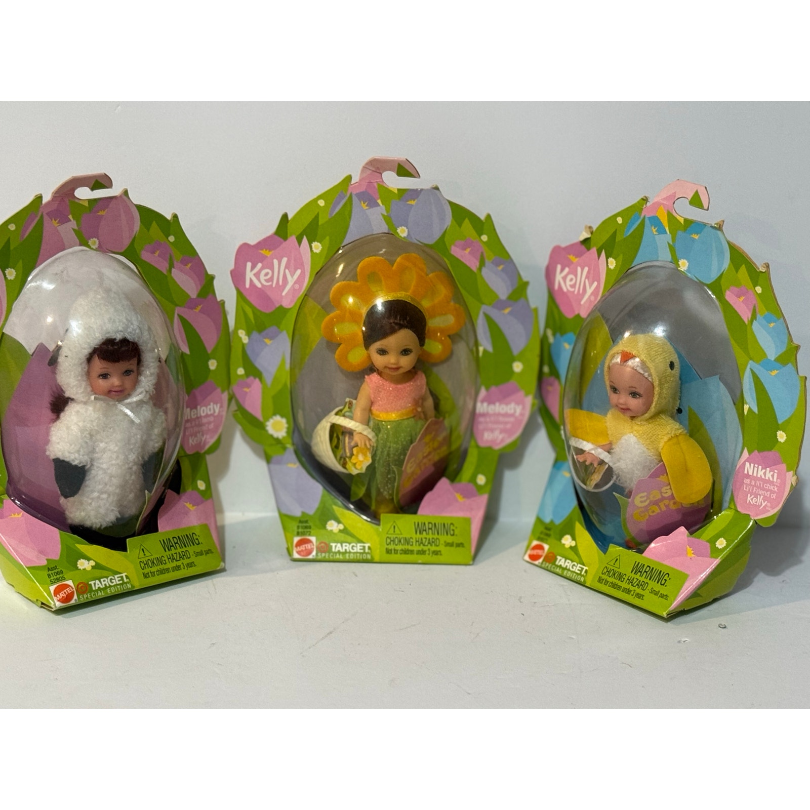 Barbie Easter Garden Kelly Dolls Kelly Melody Nikki Lot of 3 SEALED
