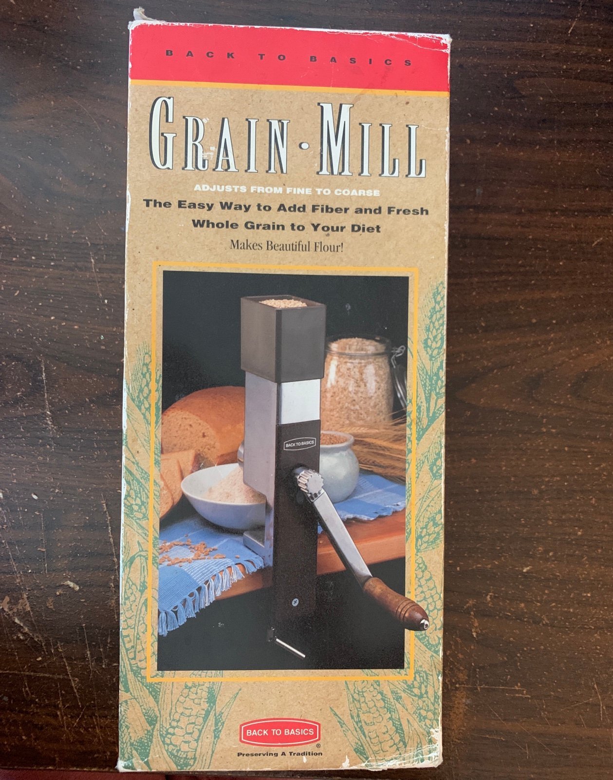 Grain Mill Wheat grinder vintage new! Sustainable great for food storage pantry