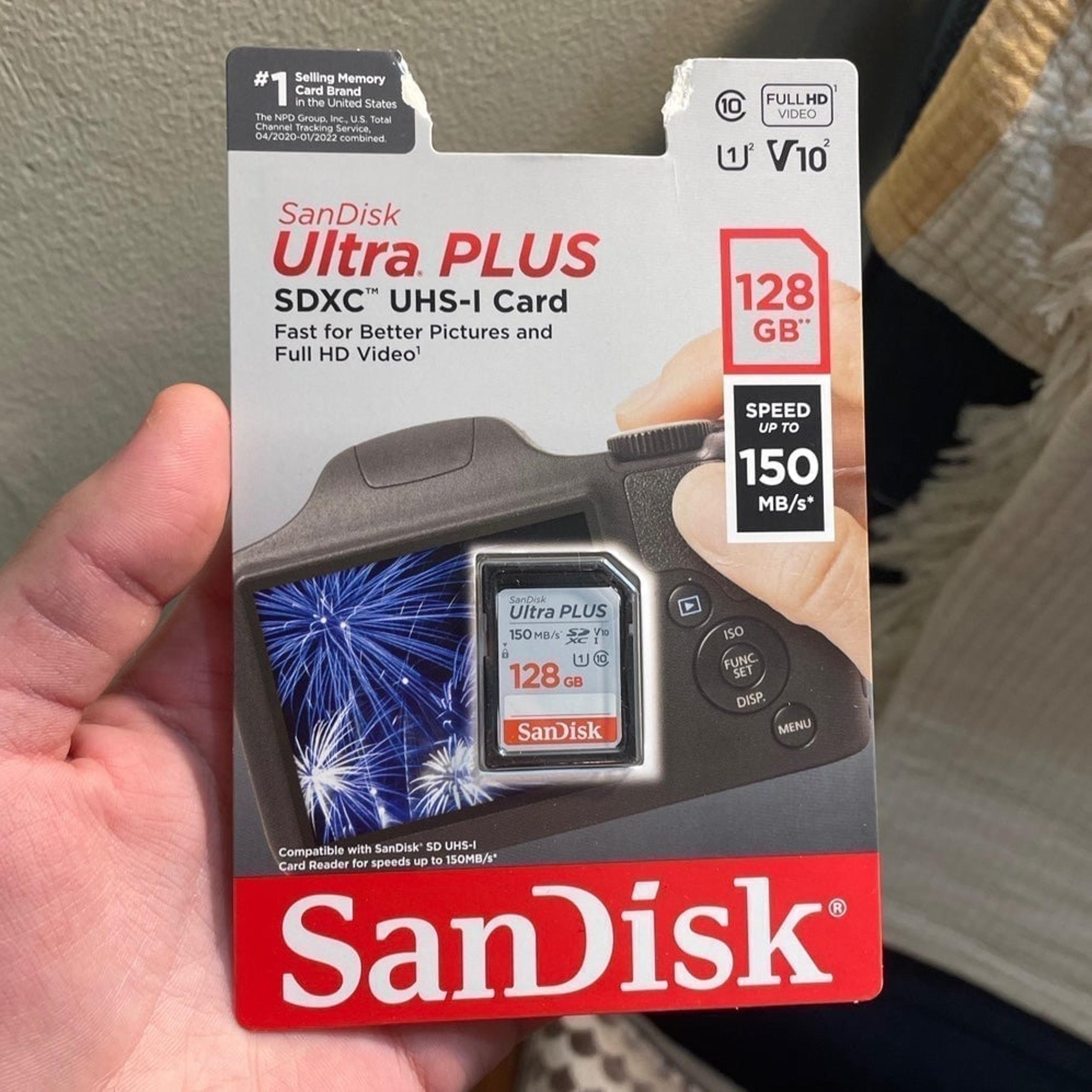 [NWT] SanDisk 128GB Ultra Plus SDXC UHS-I Card