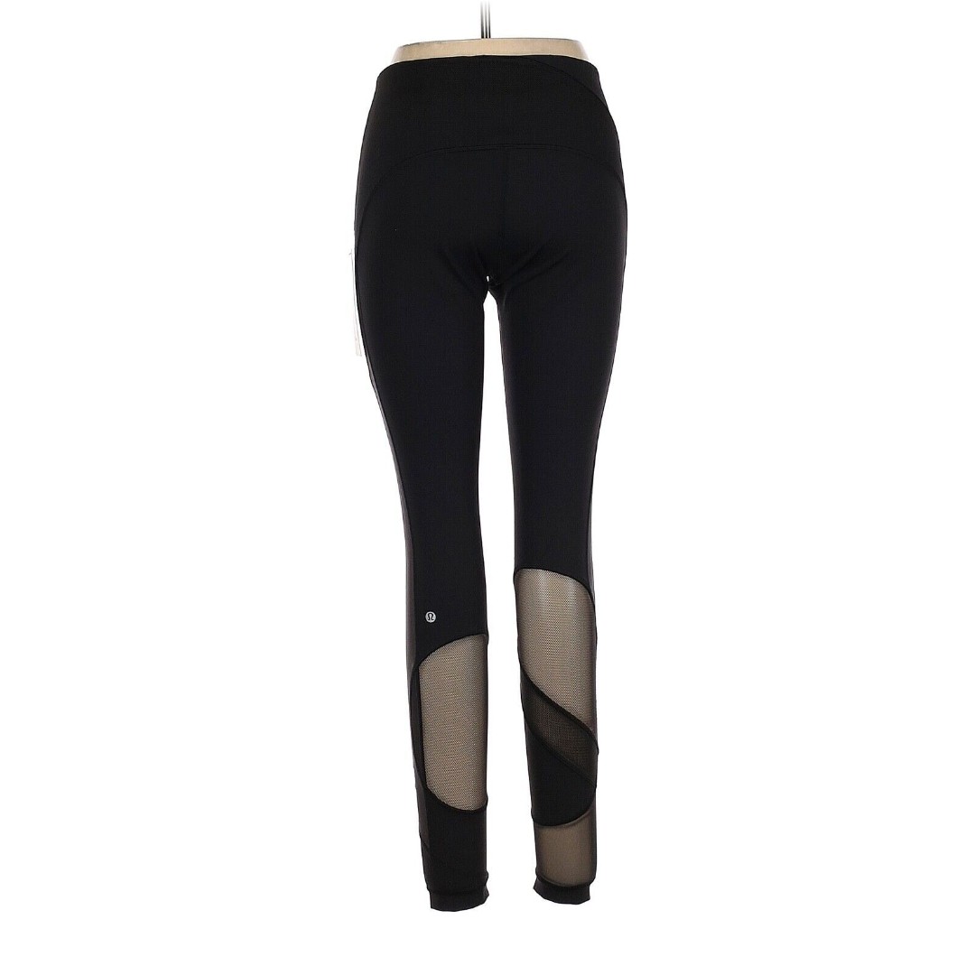 LULULEMON ATHLETICA Black Wunder Under HR Tight Mix & Mesh Leggings - US 12