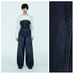 NWT. Zara Navy Blue Strapless TRF Denim Jumpsuit. Size XS.