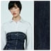NWT. Zara Navy Blue Strapless TRF Denim Jumpsuit. Size XS.
