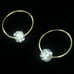 14K solid yellow Gold hoops earrings