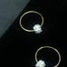 14K solid yellow Gold hoops earrings