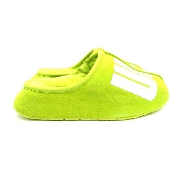 UGG WOMEN'S PIERSIDE SLIP-ON CHOPD SLIPPERS IN SULFUR GREEN SZ 7