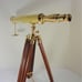 SOLID BRASS TELESCOPE WITH WOOD TRIPOD