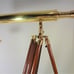 SOLID BRASS TELESCOPE WITH WOOD TRIPOD