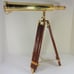 SOLID BRASS TELESCOPE WITH WOOD TRIPOD