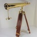 SOLID BRASS TELESCOPE WITH WOOD TRIPOD