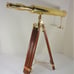 SOLID BRASS TELESCOPE WITH WOOD TRIPOD