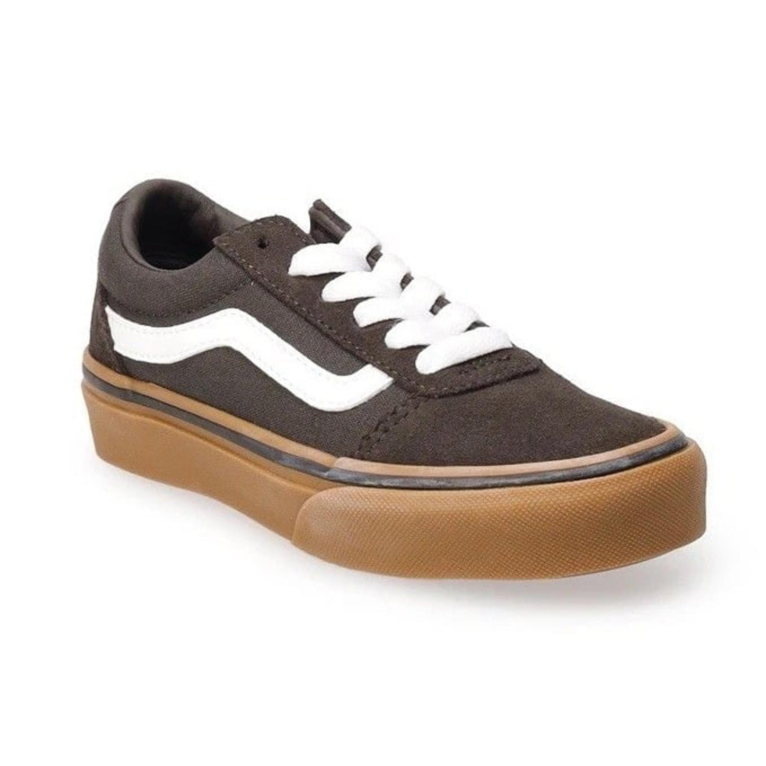 Kids' Vans Ward Low Top Sneaker 4 YT Suede/Canvas Turkish Coffee (Brown)  New