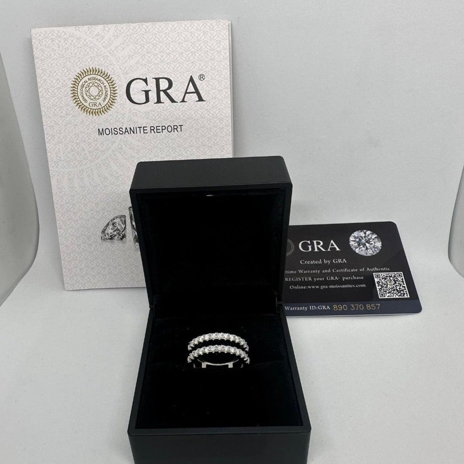 Moissanite Diamond Ring Enhancer Wedding Band GRA Certified Jewelry Size 5.5