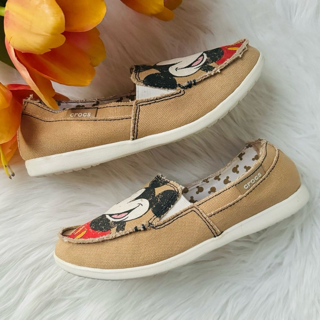 mickey mouse crocs loafers
