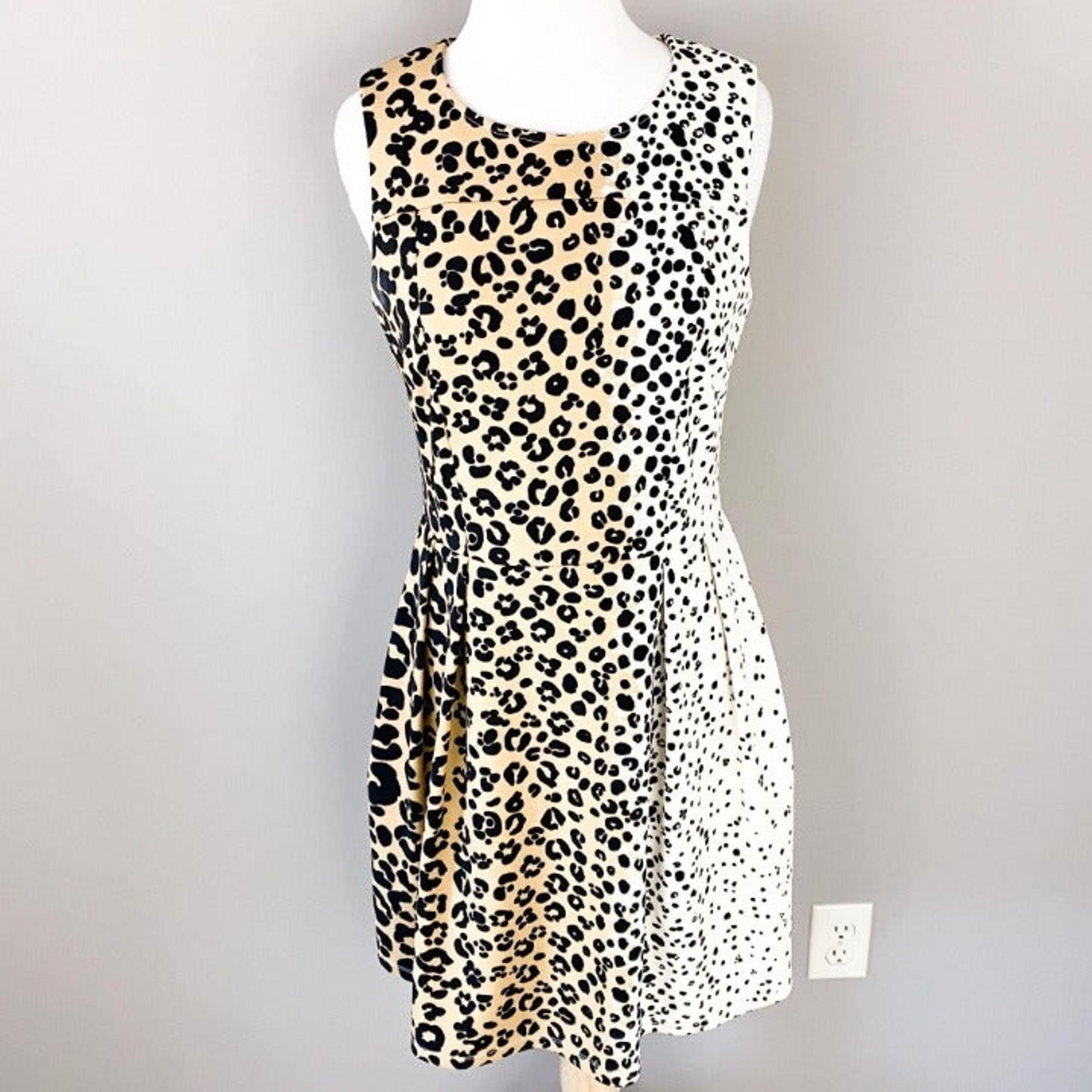 Julie Brown Leopard Sleeveless Dress Med