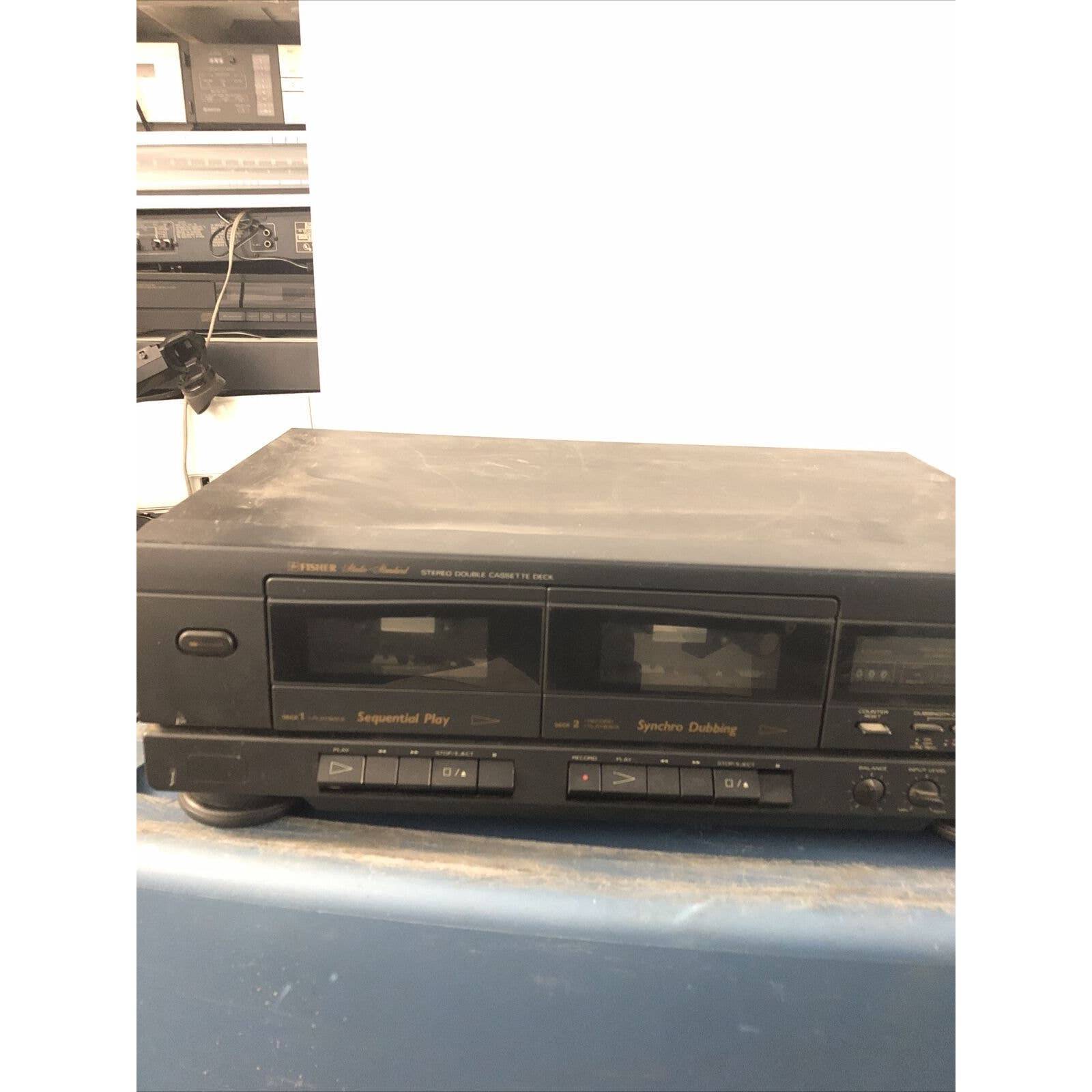 RARE Fisher CR-W9105 Stereo Double Cassette Deck Studio-Standard Tape Recorder
