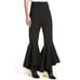 Ellery Black Sinuous Crop Flare High Rise Wool Blend Asymmetrical Pants Size 8