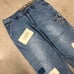 Vintage Y2K Akademiks Baggy Style Patchwork Denim Jeans Mens 36x34 Blue Faded