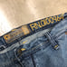 Vintage Y2K Akademiks Baggy Style Patchwork Denim Jeans Mens 36x34 Blue Faded