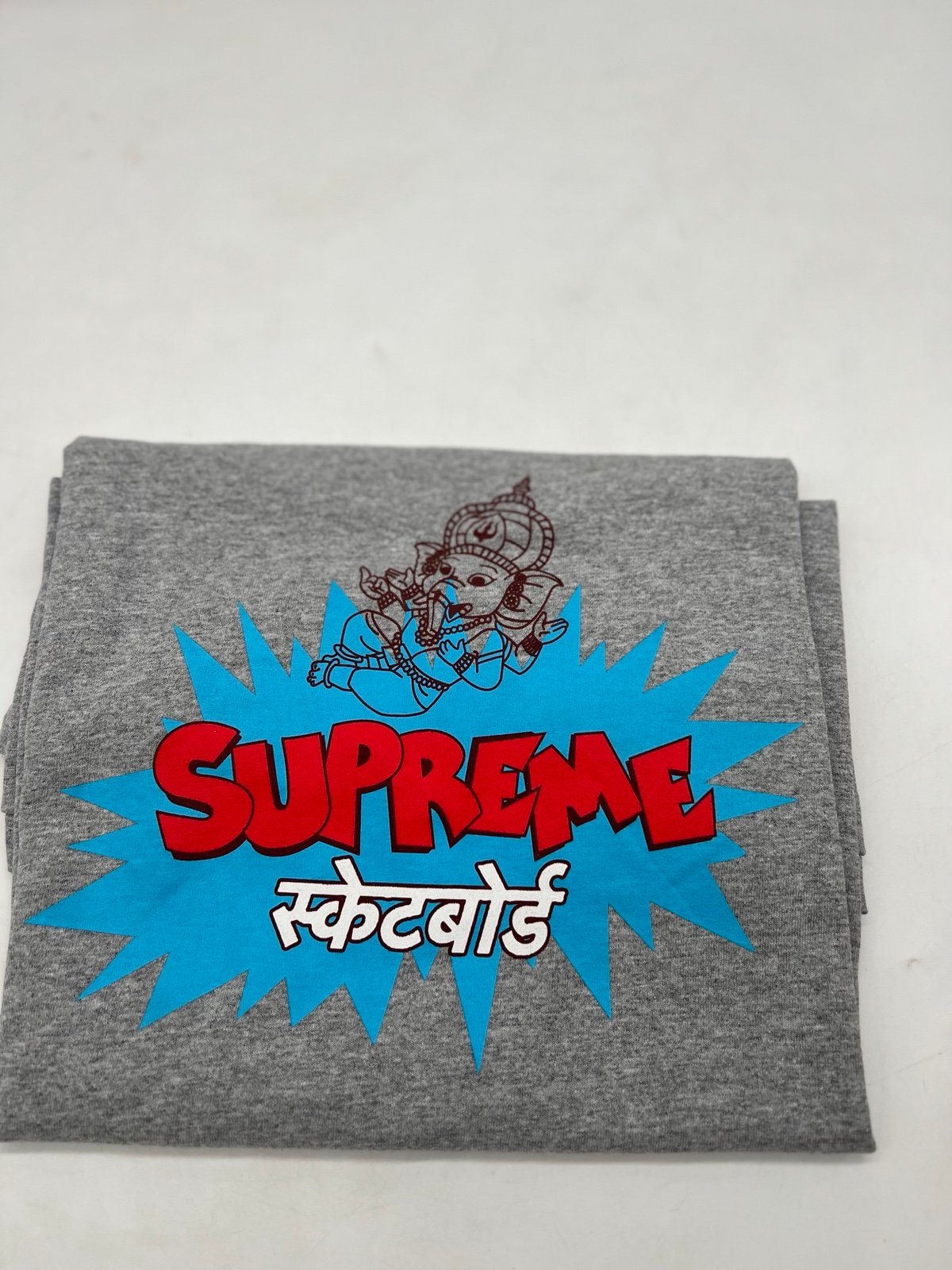 Supreme Ganesha Tee Shirt Sz Large Heather Grey Gray New SS18 2018 Elephant