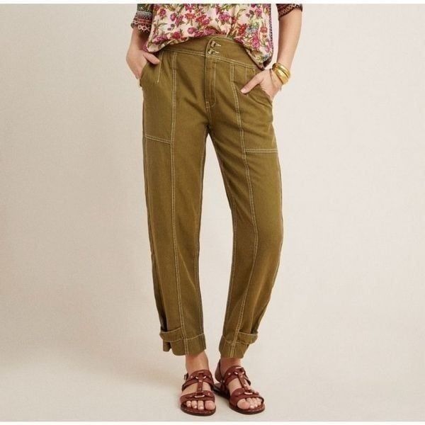 Anthropologie Olive Jackson Tapered Utility Pants Size 4 NWOT