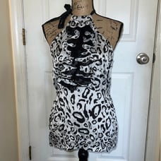 Bebe ruffle tie back halter