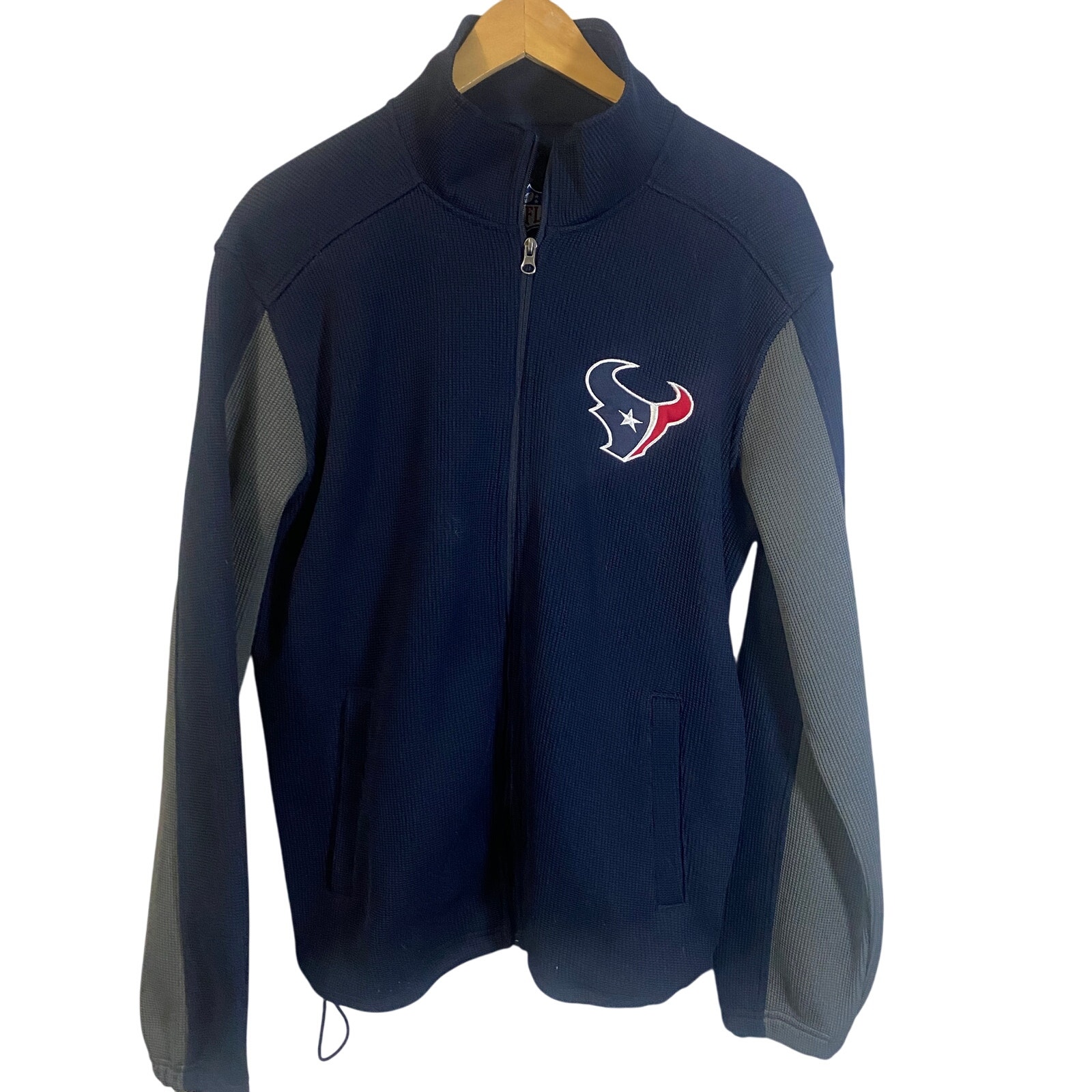 NFL Houston Texans G-III Regular Season Full Zip Jacket Navy Blue Grey Sz M
