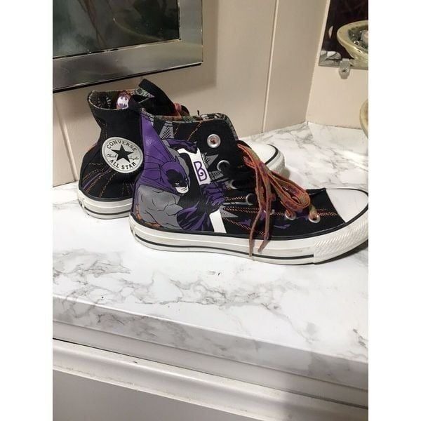 Converse All Star Sneakers Shoes DC Comics Batman & Joker Unisex W 5.5 M 3.5