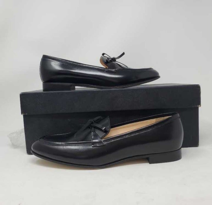 Women's 7 J Crew Academy loafers in black leather - slip on shoes