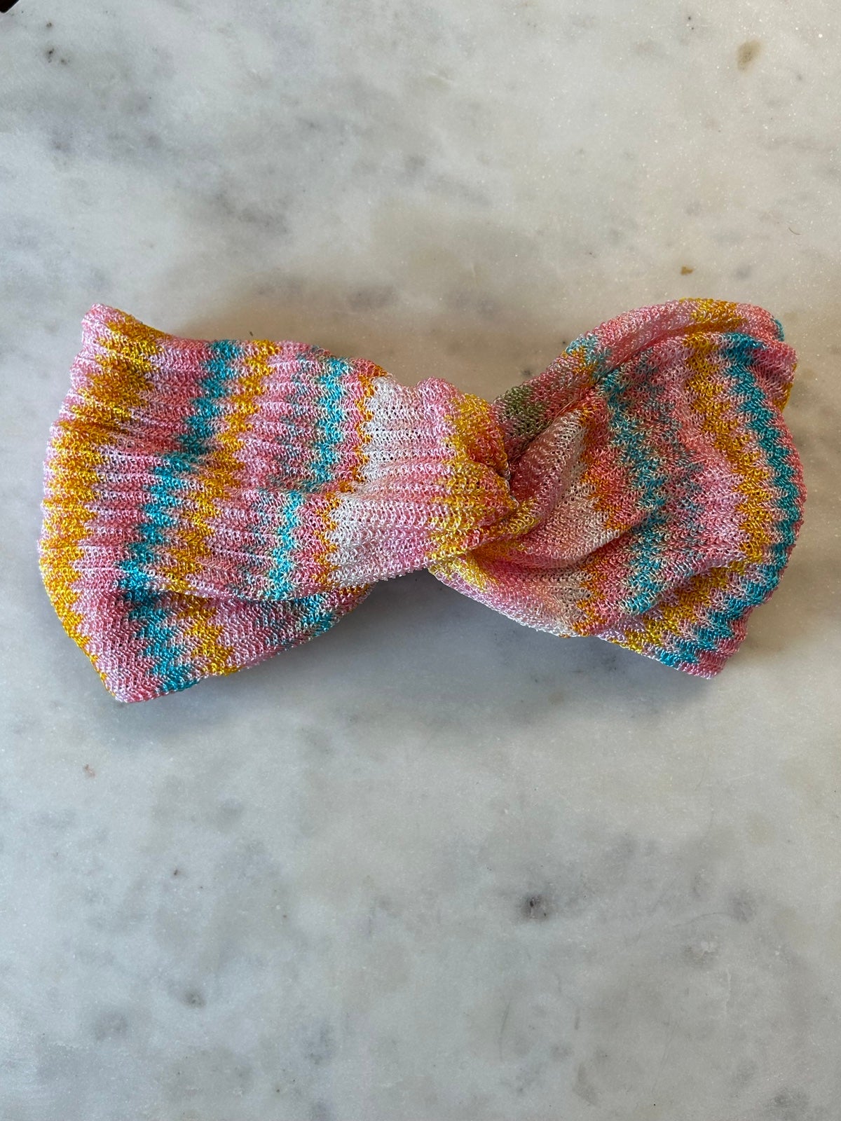 MISSONI MULTI COLORED Lamé viscose headband. 150