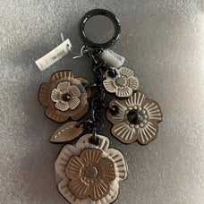 Coach tea rose bag charm