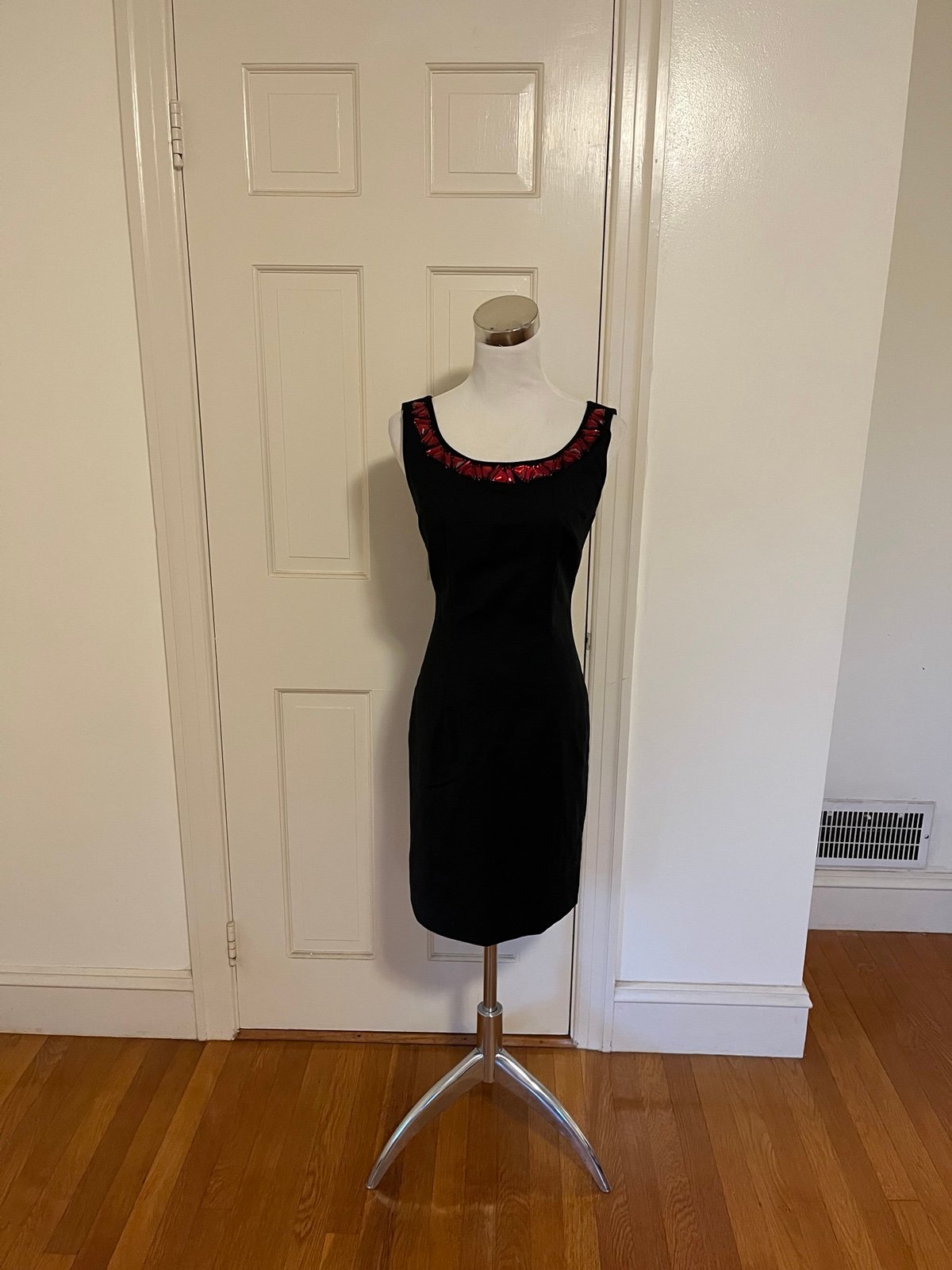NWT Flavio Castellani Made In Italy Abito Black Sleevless Dress Sz 40