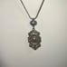 Brighton Vintage Pendant Necklace Silver Round Adjustable Chain Scroll Retired