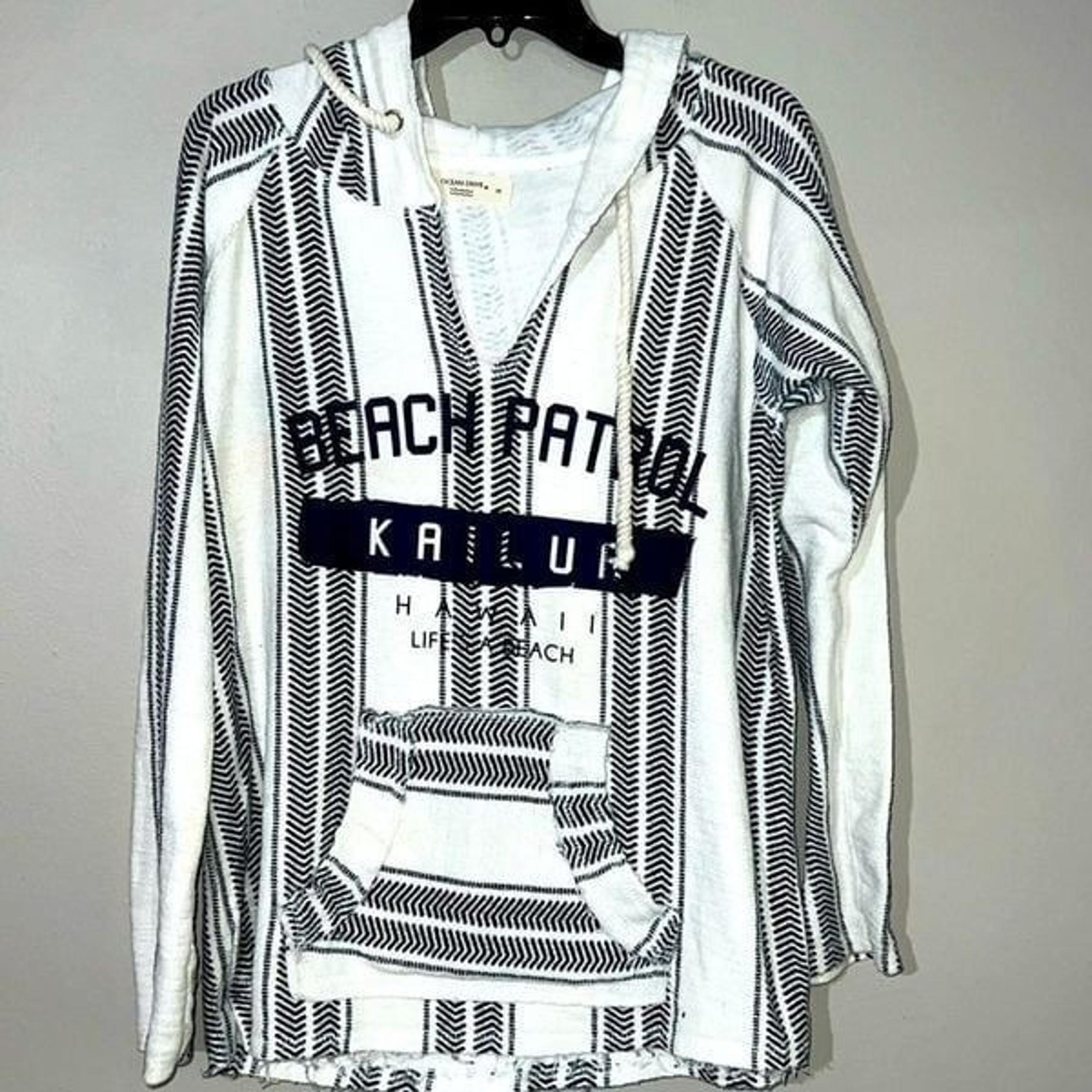 Ocean Drive Womens Kailua Hawaii beach hoodie Shirt Sz Medium