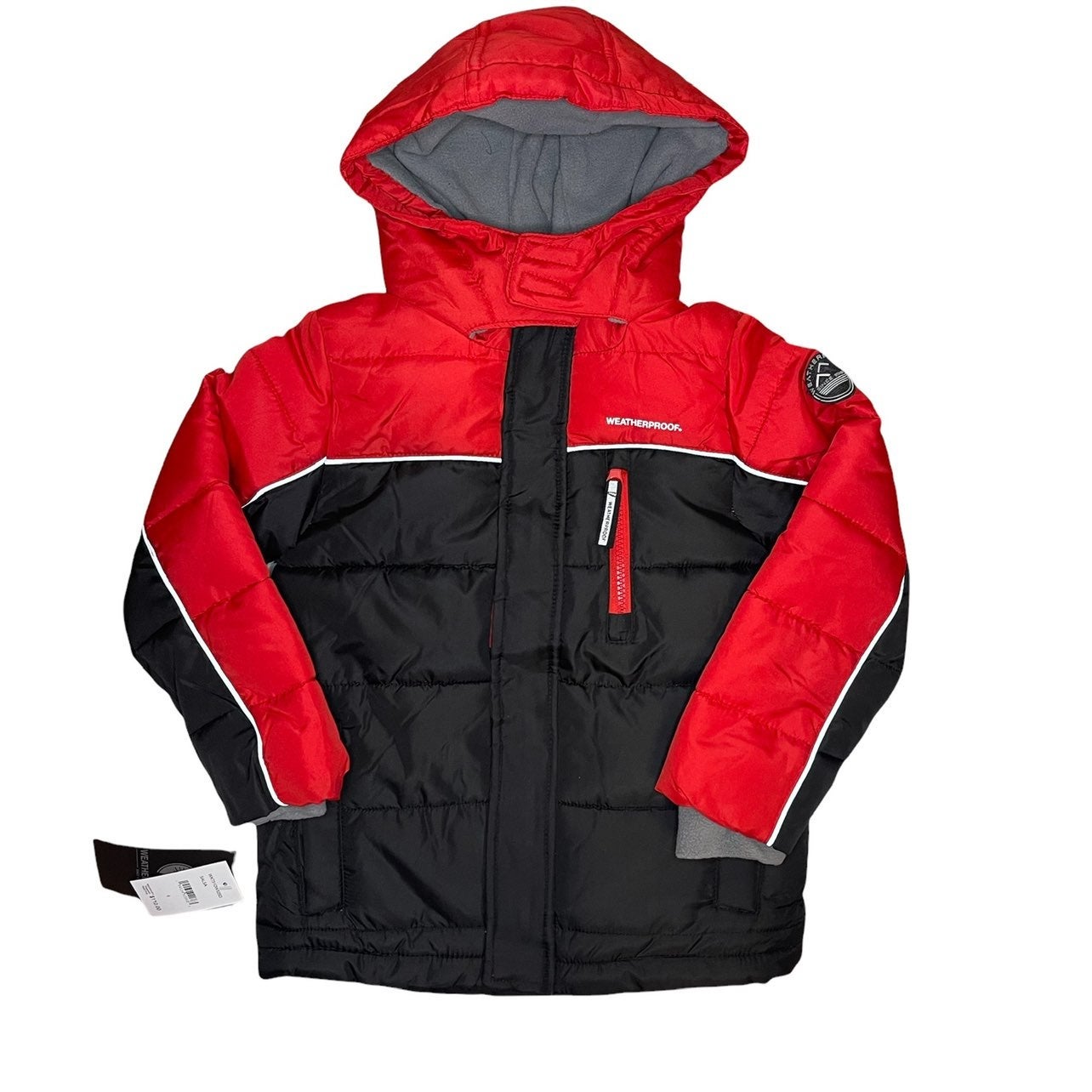 Weatherproof Colorblock Fleece Lined Hooded Jacket