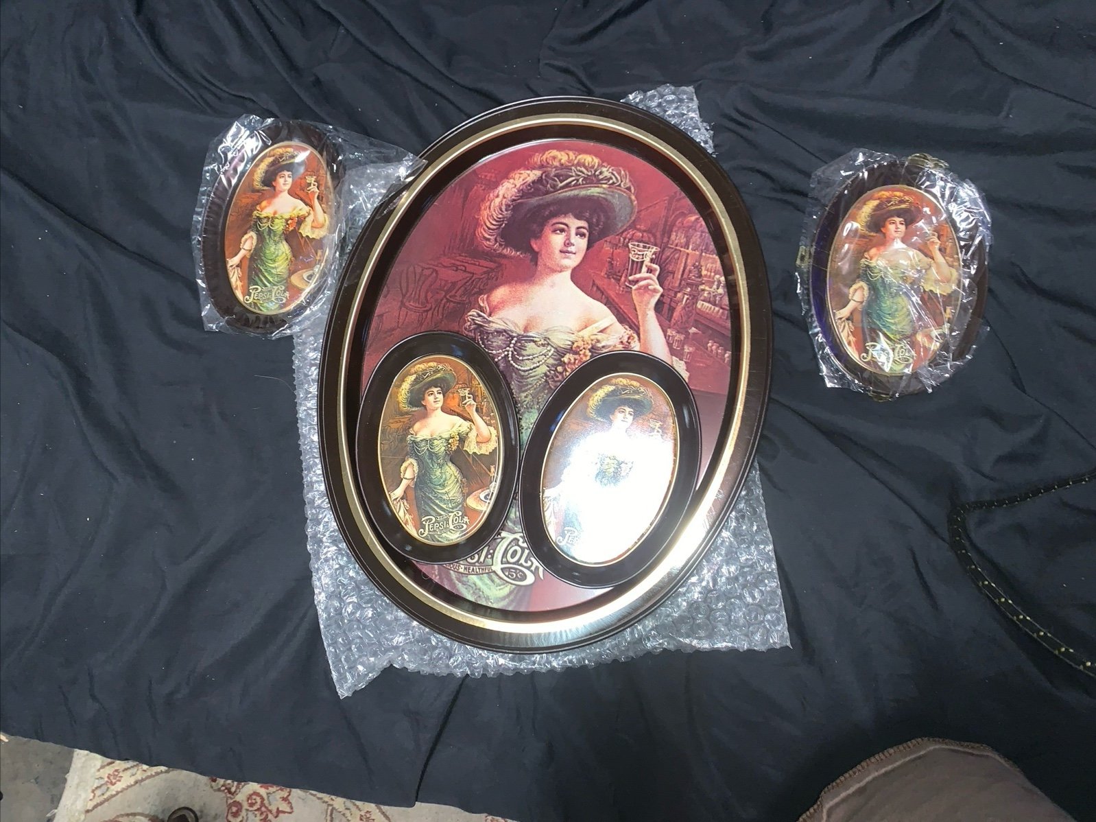 Vintage Pepsi cola metal plates