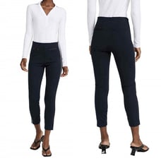 NWT New 128 Spanx Perfect Pant Ankle Piped Skinny Navy Pant Size M Petite