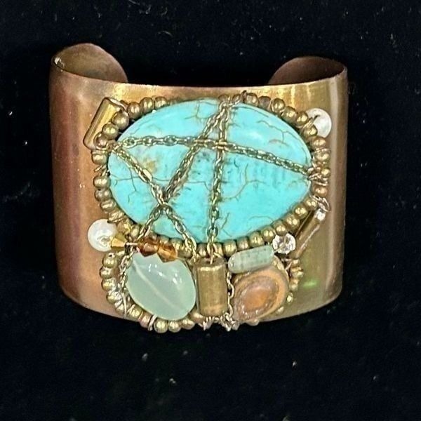Turquoise Cuff Bracelet Women's Authentic Hand Crafted One of a Kind ~ Excellent