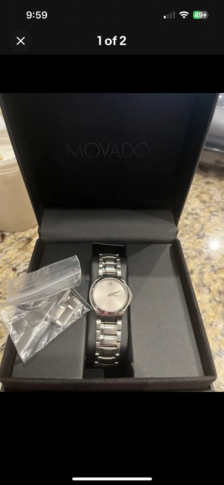 Movado Classic Museum Ladies silver Dial Stainless Steel Watch 2100017 28mm